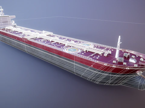 Navio petroleiro moderno navio de carga Modelo 3D