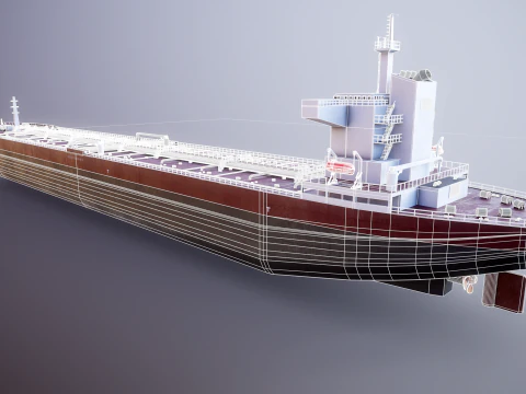 Navio petroleiro moderno navio de carga Modelo 3D