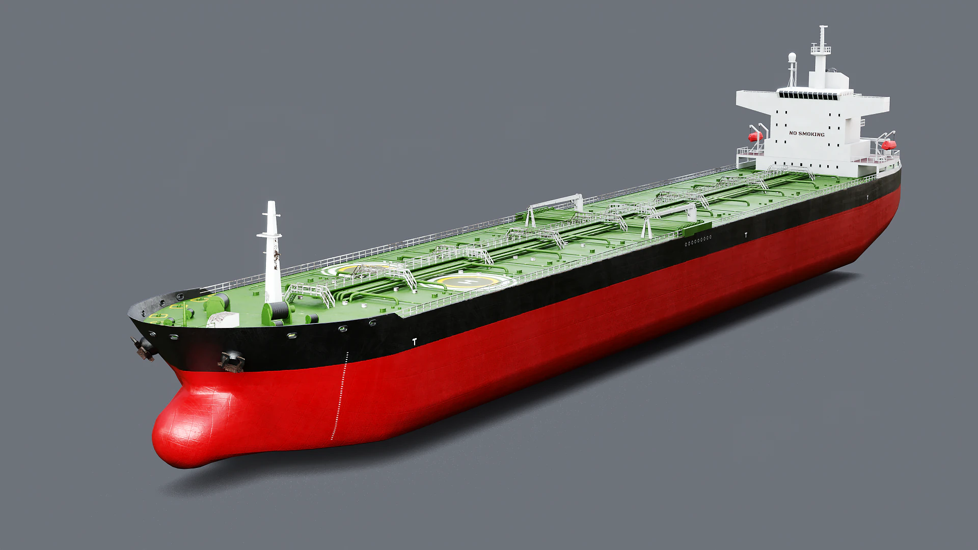 Oil Tanker Vessel 3D Model .c4d .max .obj .3ds .fbx .stl .blend 