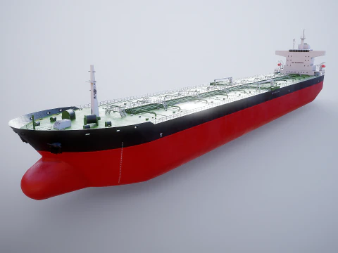 Oil Tanker Vessel 3D Model