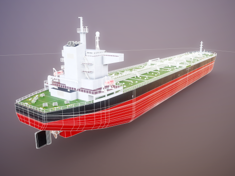 Oil Tanker Vessel 3D Model