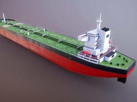 Oil Tanker Vessel 3D Model