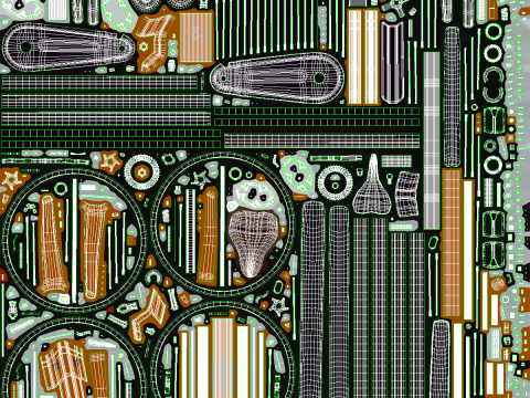 Realistico della bicicletta elettrica Orange Dutch City PBR strutturata Modello 3D