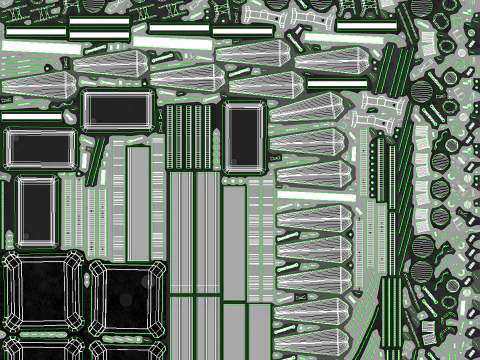 Quadrocopter-Utility-Drohne, Industrie-UAV mit Kohlefaser-Propellern 3D Modell