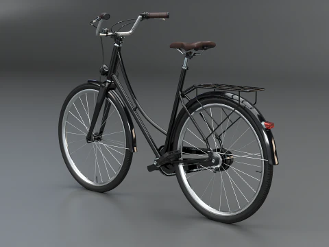 Realistico della bicicletta da citt&agrave; olandese PBR strutturato Modello 3D