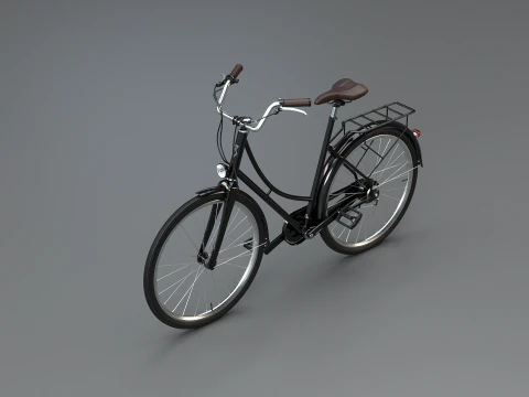 Realistico della bicicletta da citt&agrave; olandese PBR strutturato Modello 3D