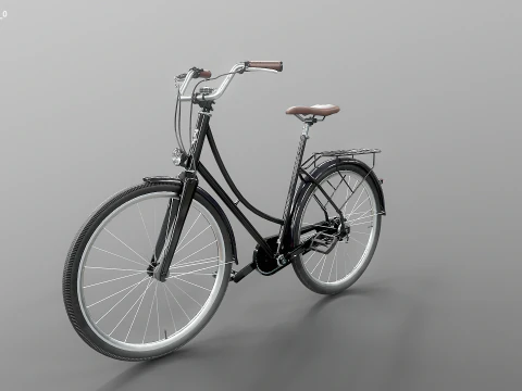 Realistico della bicicletta da citt&agrave; olandese PBR strutturato Modello 3D