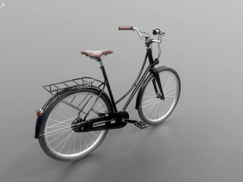 Realistico della bicicletta da citt&agrave; olandese PBR strutturato Modello 3D