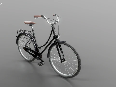 Realistico della bicicletta da citt&agrave; olandese PBR strutturato Modello 3D