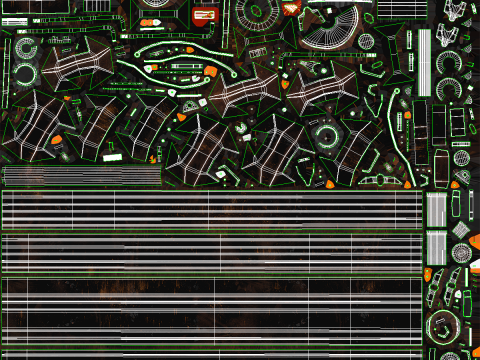 Realistico camion a pianale invecchiato e arrugginito Modello 3D