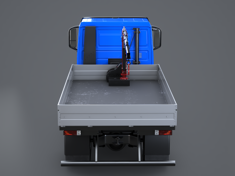 Y&uuml;kleyici Vin&ccedil;li Ger&ccedil;ek&ccedil;i D&uuml;z Yataklı Kamyon 3D Model