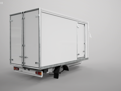Refrigerated Van Box Structure 3D Model