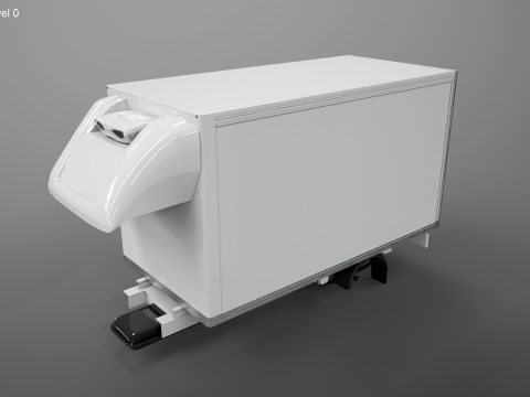 Refrigerated Van Box Structure 3D Model