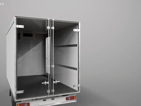 Refrigerated Van Box Structure 3D Model