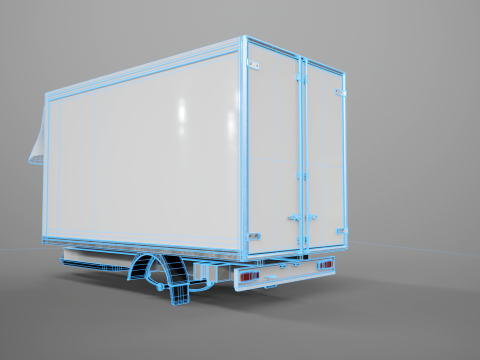 Refrigerated Van Box Structure 3D Model