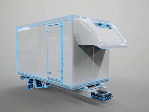 Refrigerated Van Box Structure 3D Model