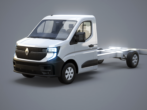Renault Master 2025 chassiscabine - Realistisch PBR-textuur 3D Model