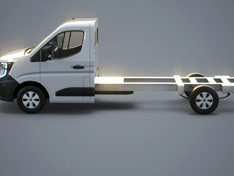 Renault Master 2025 Chassis Cab - Realistic PBR Textured 3D Model