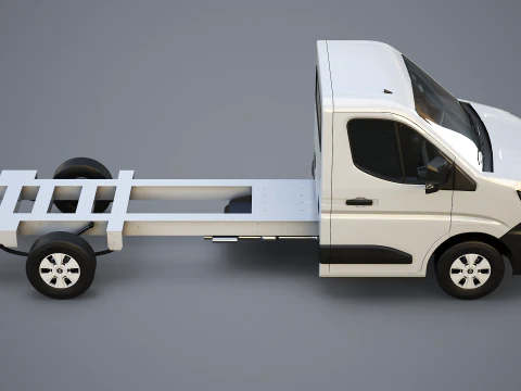 Renault Master 2025 Chassis Cab - Realistic PBR Textured 3D Model