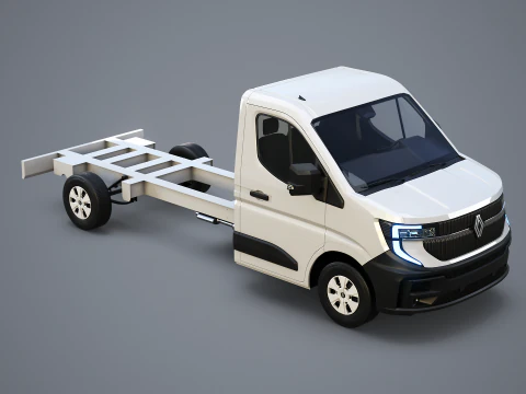 Renault Master 2025 Chassis Cab - Realistic PBR Textured 3D Model