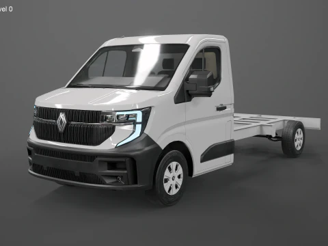 Renault Master 2025 Chassis Cab - Realistic PBR Textured 3D Model