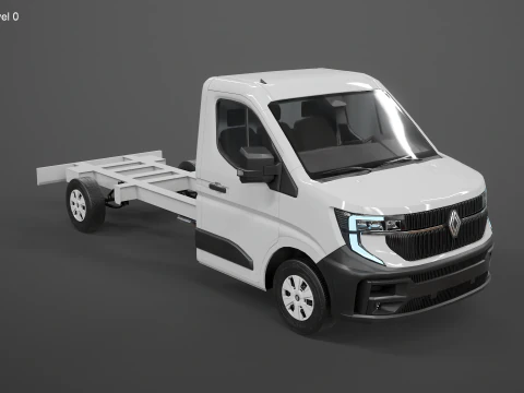 Renault Master 2025 Chassis Cab - Realistic PBR Textured 3D Model