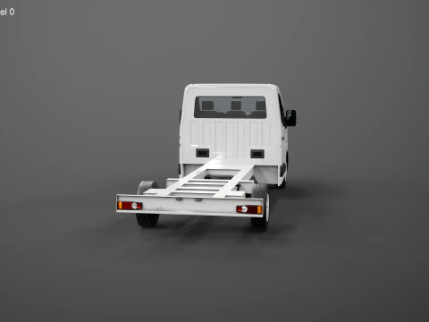 Renault Master 2025 Chassis Cab - Realistic PBR Textured 3D Model