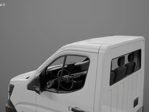 Renault Master 2025 Chassis Cab - Realistic PBR Textured 3D Model