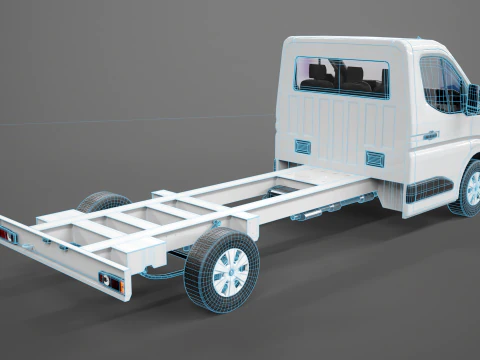 Renault Master 2025 Chassis Cab - Realistic PBR Textured 3D Model