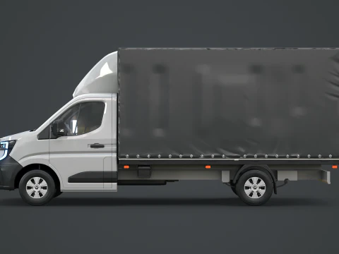 Renault Master 2025 Curtain Box Truck 3D Model