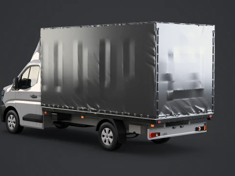 Renault Master 2025 Curtain Box Truck 3D Model