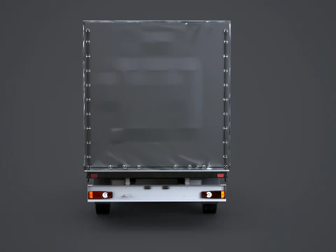 Renault Master 2025 Curtain Box Truck 3D Model