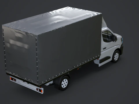 Renault Master 2025 Curtain Box Truck 3D Model