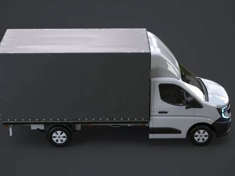 Renault Master 2025 Curtain Box Truck 3D Model