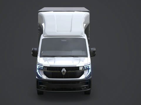 Renault Master 2025 Curtain Box Truck 3D Model