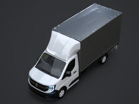 Renault Master 2025 Curtain Box Truck 3D Model