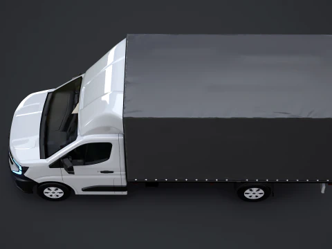 Renault Master 2025 Curtain Box Truck 3D Model