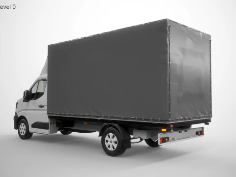 Renault Master 2025 Curtain Box Truck 3D Model