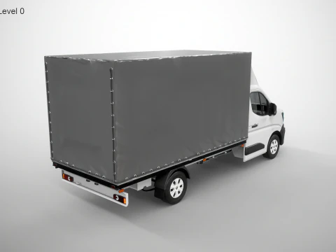 Renault Master 2025 Curtain Box Truck 3D Model