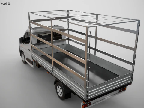 Renault Master 2025 Curtain Box Truck 3D Model