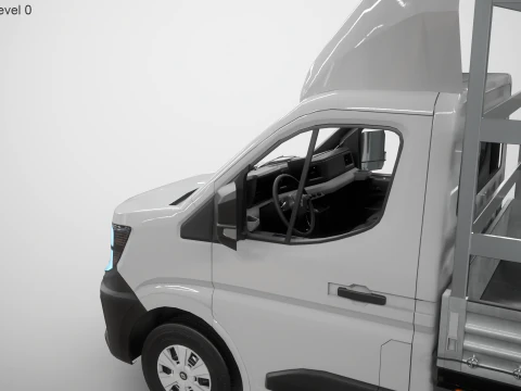 Renault Master 2025 Curtain Box Truck 3D Model