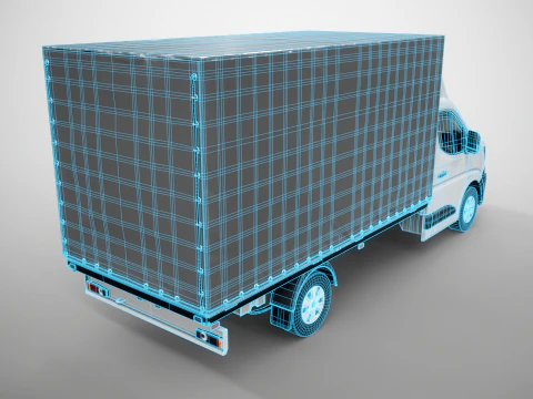 Renault Master 2025 Curtain Box Truck 3D Model
