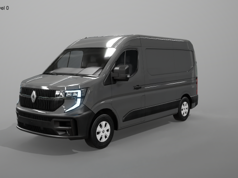 Furgone elettrico Renault Master 2025 E-Tech Modello 3D