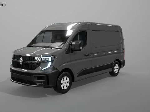 Furg&atilde;o el&eacute;trico Renault Master 2025 E-Tech Modelo 3D