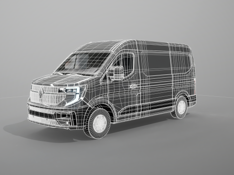 Furgone elettrico Renault Master 2025 E-Tech Modello 3D