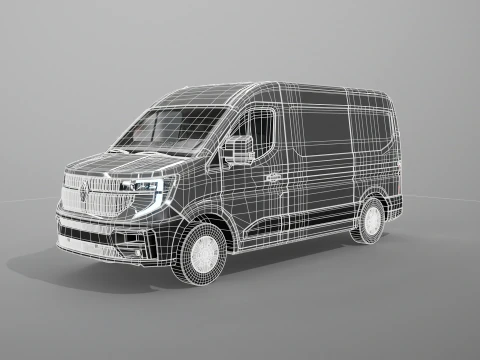 Furg&atilde;o el&eacute;trico Renault Master 2025 E-Tech Modelo 3D