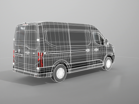 Furgone elettrico Renault Master 2025 E-Tech Modello 3D