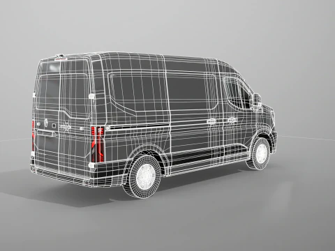 Furg&atilde;o el&eacute;trico Renault Master 2025 E-Tech Modelo 3D