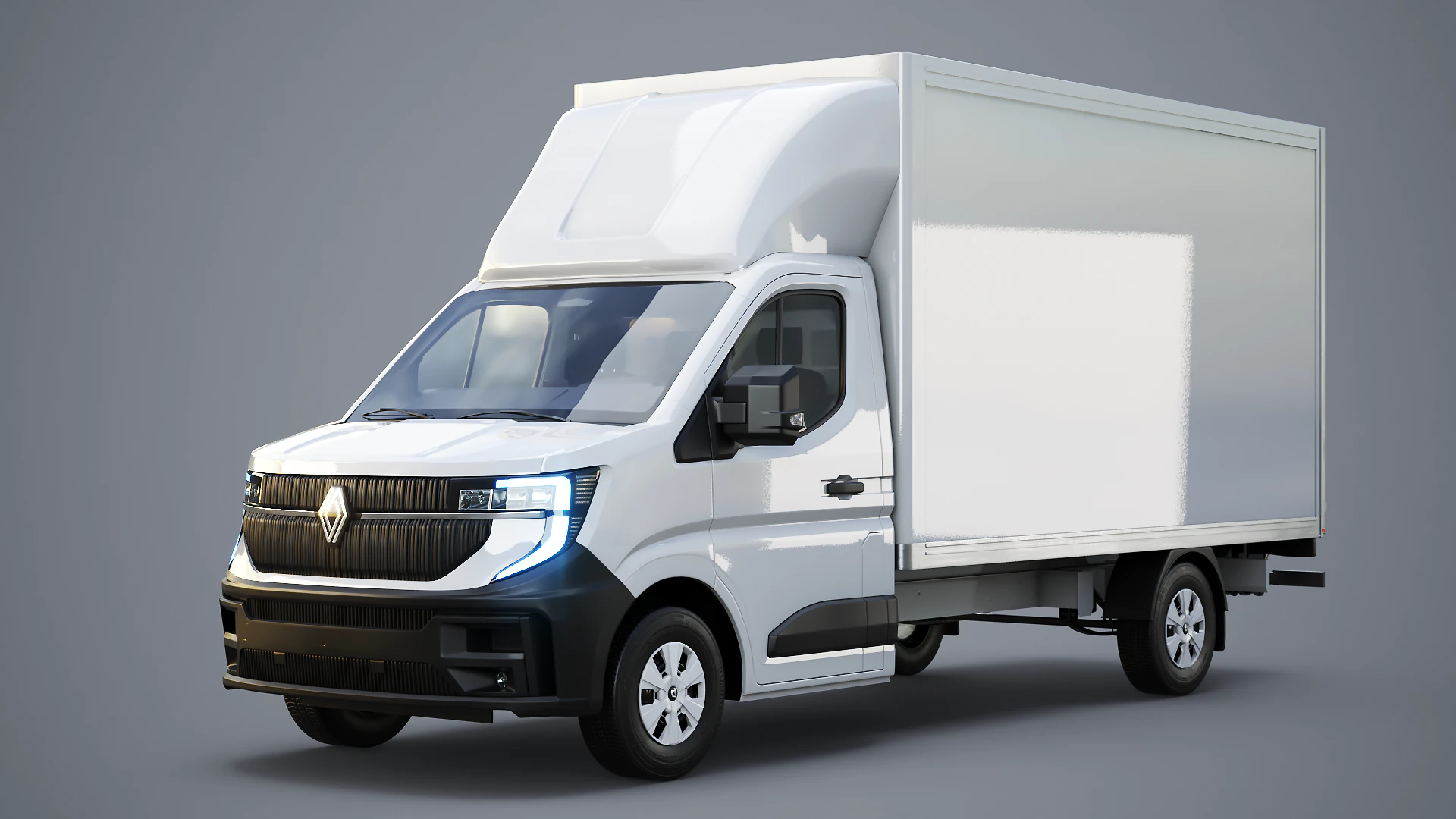 Renault Master 2025 Lift Gate Box Truck 3D Model .c4d .max .obj .3ds .fbx .stl .blend 