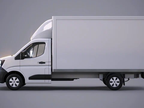 Renault Master 2025 Lift Gate Box Truck 3D Model